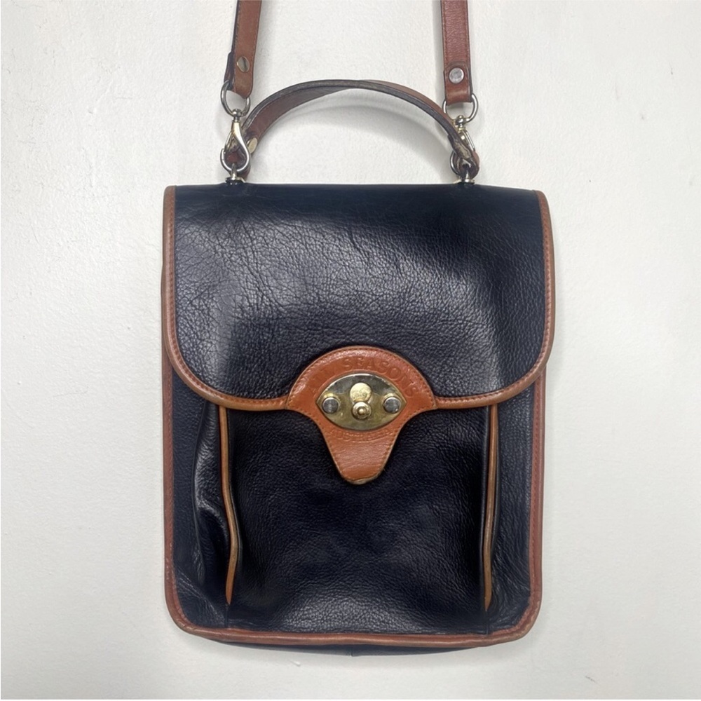Vintage 90s Faigen Australia Leather Crossbody Bag All Seasons Satchel Two Tone